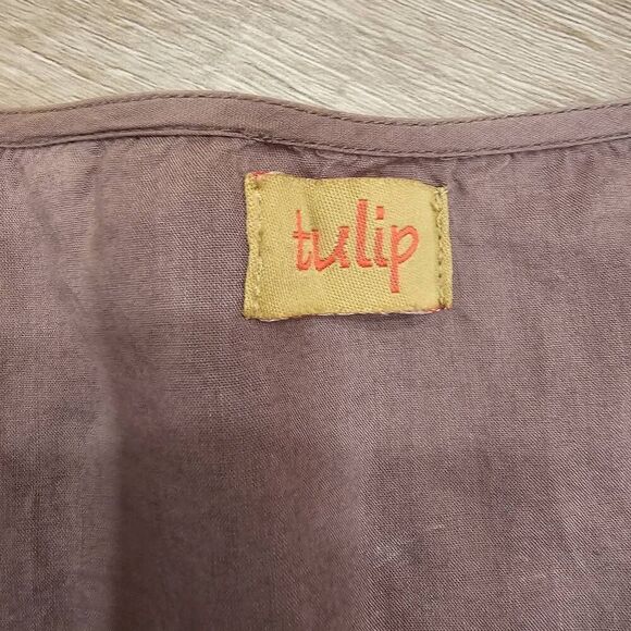 Tulip Cotton Boho Beach vibe Top high low size M - Picture 4 of 8